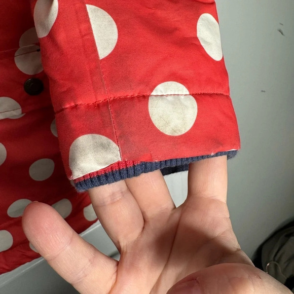 MINI BODEN Polka Dot Lined Girls Winter‎ Toggle Hooded Jacket Size 9-10y - Picture 10 of 12